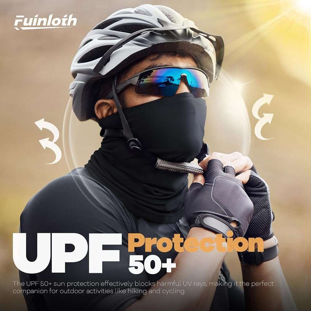 Fuinloth Neck Gaiter, 6 Pack Cooling UV Protection Bandana Face Mask Gator Scarf for Men Women - Image 3