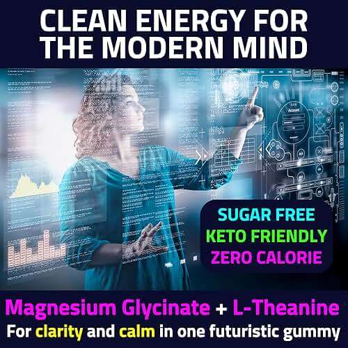 Alpha GPC Teacrine Magnesium L-Threonate & Glycinate Complex L-Theanine Methylliberine Gummies, Caffeine Gum Capsules Pills Supplement Pill Capsule Powder Supplements Alternative, 100mg 200mg 300mg - Image 4