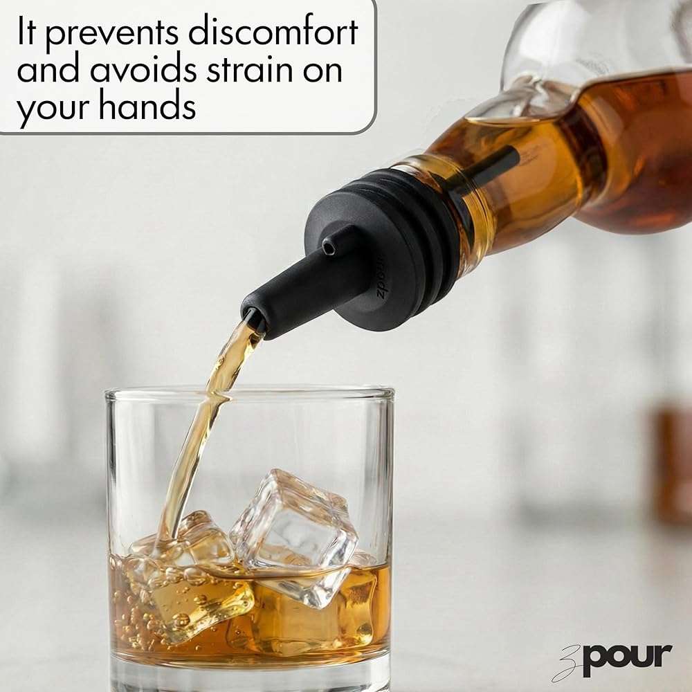 ZPOUR Black Premium Quality Liquor Pour Spouts Pack 12 Reusable Leakproof Bottle Tops For Bartenders And Home Use Easy Flow Control For Alcohol Juice Syrup Oil Durable Silicone Spout Universal Fit - Image 6