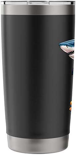 Tralalero Tralala Tee Brain Red Funny Shark Meme Stainless Steel Insulated Tumbler - Image 5