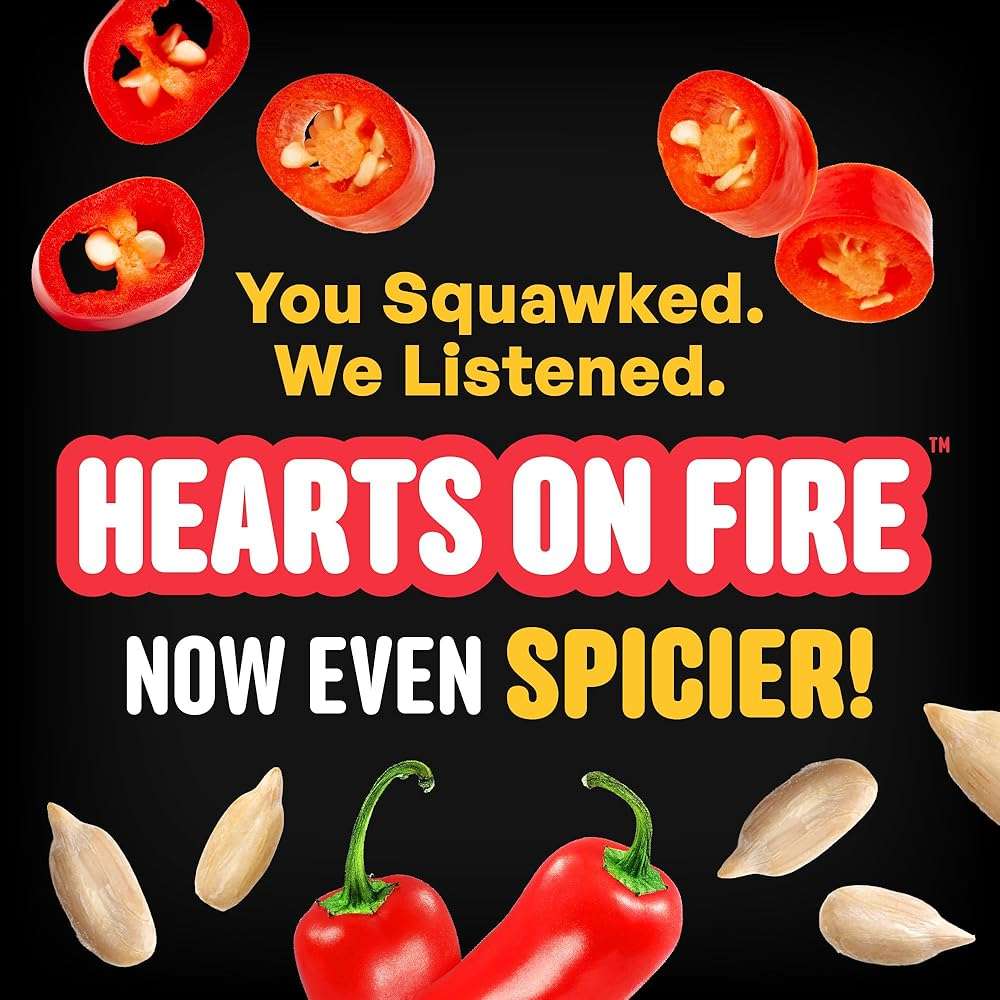 Cool Birds Hearts on Fire Hot Bird Seed – 10 lb. 100% Hulled Sunflower Hearts with Chili Pepper Oil – No Waste Bird Seed for Outside Feeders - Image 13