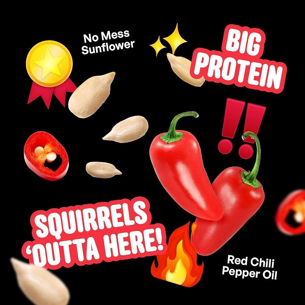 Cool Birds Hearts on Fire Hot Bird Seed – 10 lb. 100% Hulled Sunflower Hearts with Chili Pepper Oil – No Waste Bird Seed for Outside Feeders - Image 6