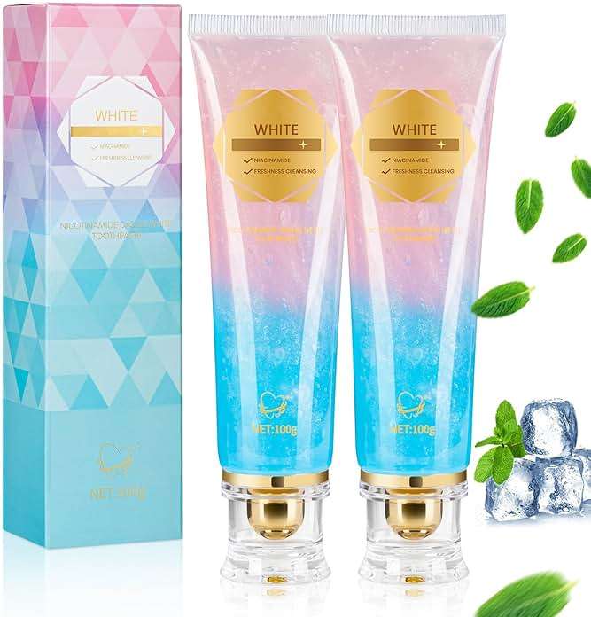 2Pcs Niacinamide Whitening Toothpaste Radiant Whitening Toothpaste, Niacinamide Intensive White Toothpastes, Nicotinamide White Toothpastes, Deep Cleaning Care - Image 1