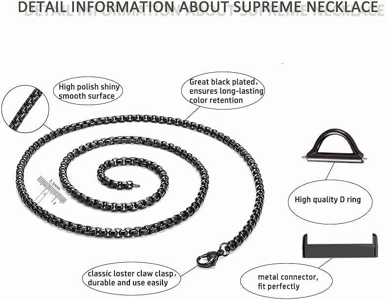 Stainless Steel Necklace Compatible with Fitbit Versa 4/Versa 3/Sense 2/Sense Necklace Clip Chain Pendent Adapter - Image 5
