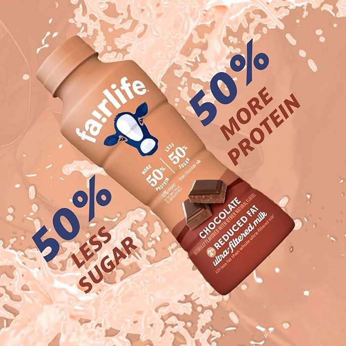 Fairlife' Variety Pack - Rich Chocolate & Very Strawberry Low Fat Ultra Filtered Milk, 14oz (Pack of 12) - Image 2