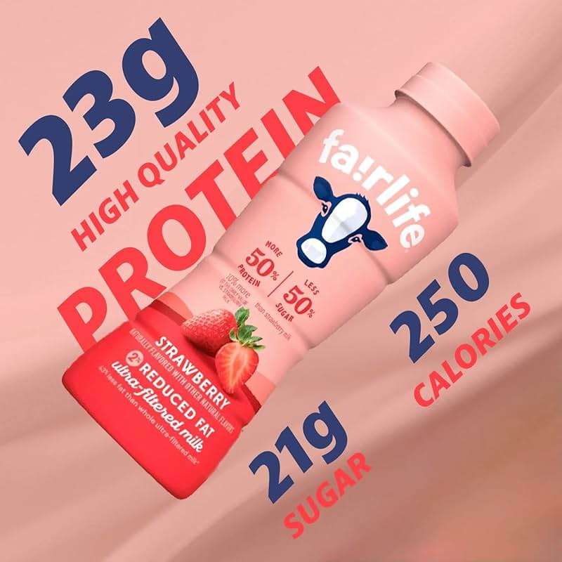 Fairlife' Variety Pack - Rich Chocolate & Very Strawberry Low Fat Ultra Filtered Milk, 14oz (Pack of 12) - Image 3