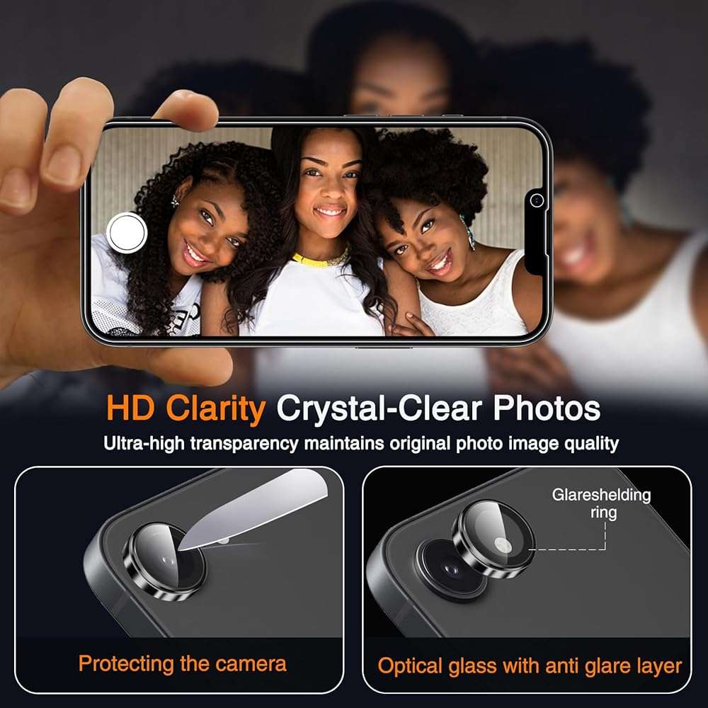 Wiaocit 3 Pack Tempered Glass Privacy Screen Protector for iPhone 16e/iPhone 17e with 3 Pack Camera Lens Protector, 9H Hardness, Bubble Free, Case Friendly - Image 6