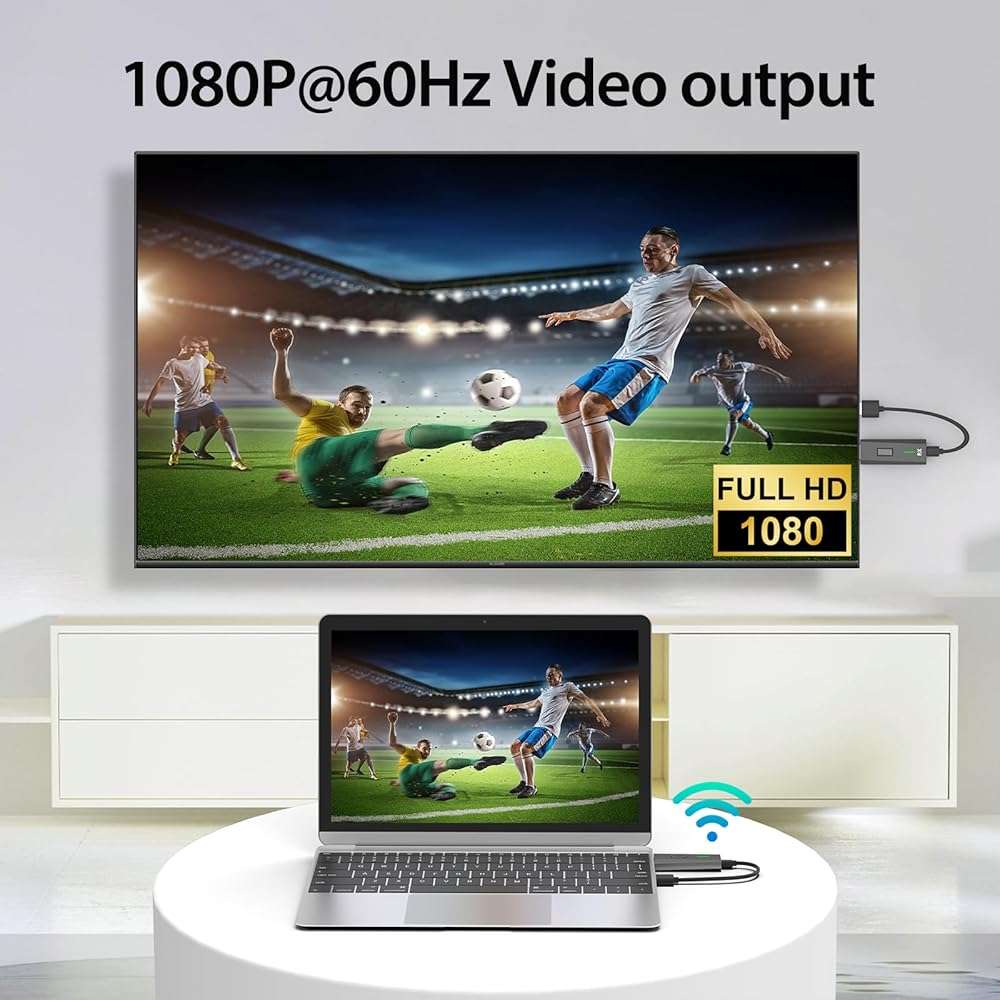 2026 Upgraded Wireless HDMI Transmitter and Receiver 328FT/100M, 4k Decode 1080P Output, Plug & Play Portable 2.4g/5g, Wireless Hdmi Extender Kit to Monitor from Laptop/PC/Projector/TV Box - Image 7