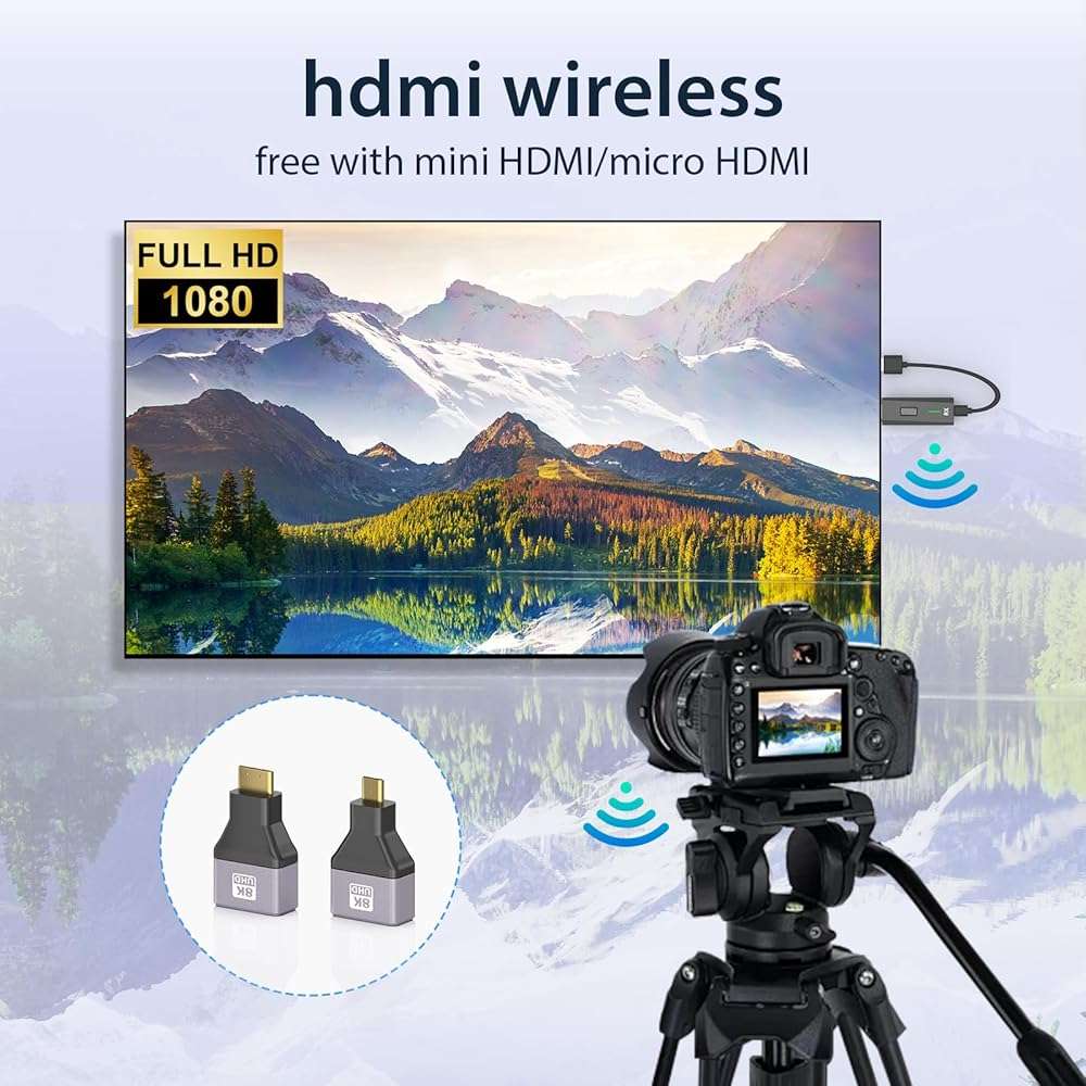 2026 Upgraded Wireless HDMI Transmitter and Receiver 328FT/100M, 4k Decode 1080P Output, Plug & Play Portable 2.4g/5g, Wireless Hdmi Extender Kit to Monitor from Laptop/PC/Projector/TV Box - Image 8