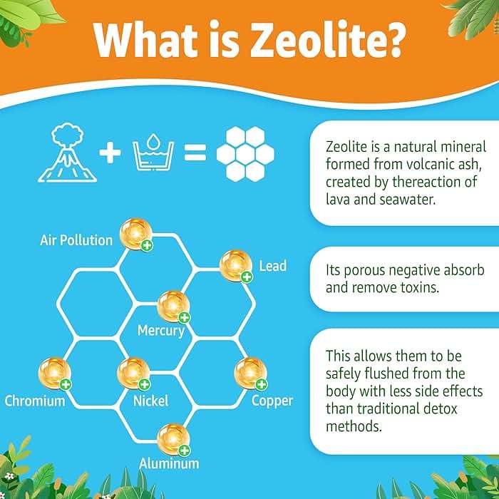 Zeolite Detox for Kids & Adults, Zeolite Gummies w/Chlorella, Spirulina,+Kids Calcium Gummies with Prebiotics (FOS) 500mg - Image 3