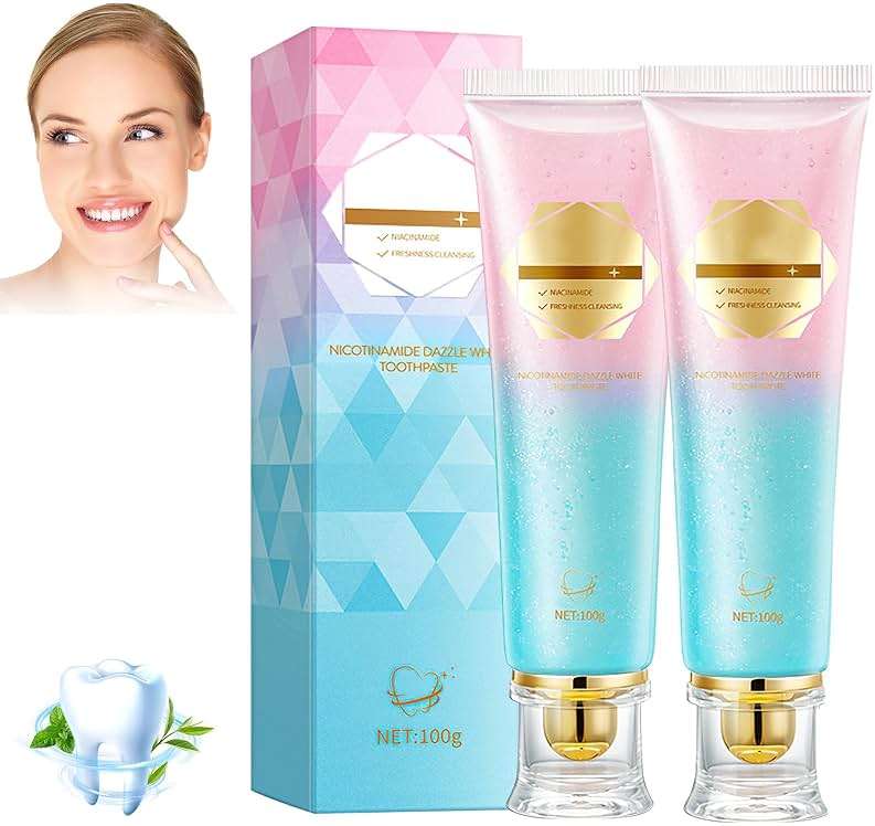 2Pcs Niacinamide Whitening Toothpaste Acssart Radiant White Toothpaste,Niacinamide Intensive Whitening Toothpastes,Nicotinamide Radiant Whiten Toothpastes - Image 1