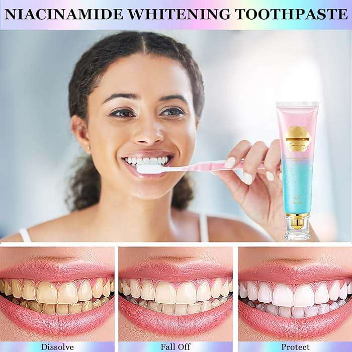 2Pcs Niacinamide Whitening Toothpaste Acssart Radiant White Toothpaste,Niacinamide Intensive Whitening Toothpastes,Nicotinamide Radiant Whiten Toothpastes - Image 7