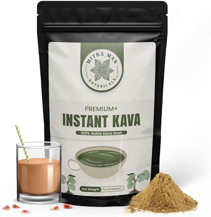 100% Root Extracted True Kava Calm Natural Powdered drink Easy to Use Instant Kava fully water soluble for Everyone 6+ Year Old Roots 1oz Pack - Image 1