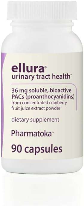 ellura 36 mg Clinically Backed Soluble, Bioactive PACs – 100% Concentrated Cranberry Fruit Juice Extract, for Urinary Tract Health, 90 Capsules - Image 2