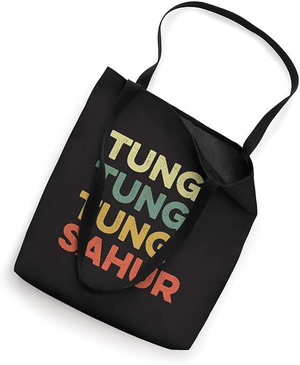 Tung Tung Tung Sahur Meme Wood Log Internet Trend Viral Joke Tote Bag - Image 2