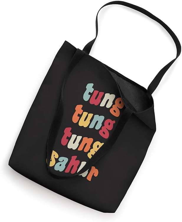 Tung Tung Tung Sahur Meme Internet Trend Viral Joke Wood Log Tote Bag - Image 2