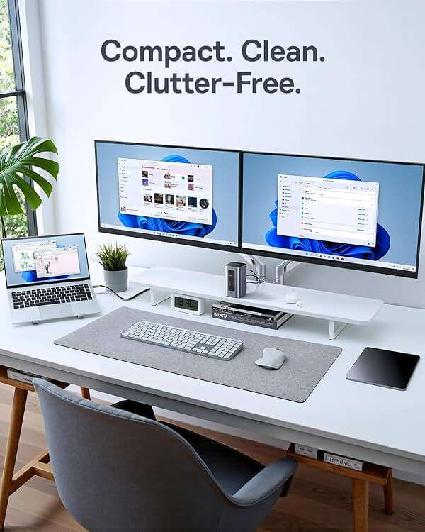 Baseus Nomos Air 12 in 1 Docking Station, Dual Monitor Laptop Docking Station for Windows, 2 Monitor 4K HDMI, 10Gbps USB-C/A, PD 100W, USB C Docking Station Compatible for Laptop HP/Lenovo/Dell/Acer - Image 2