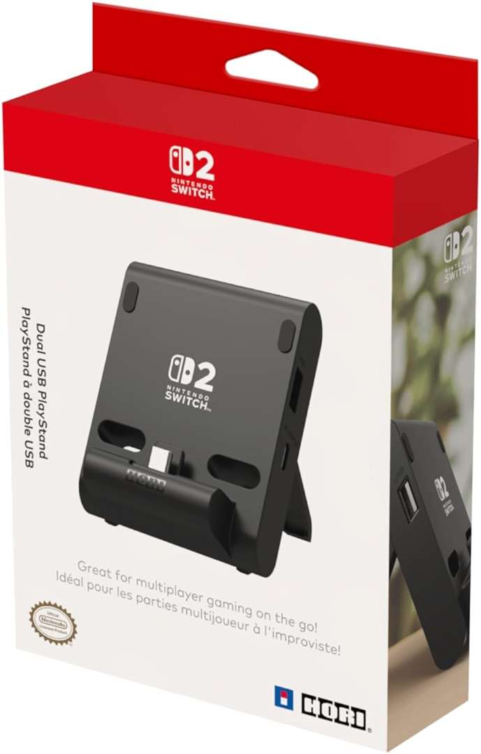 HORI Dual USB PlayStand for Nintendo Switch 2 - Officially Licensed by Nintendo - Image 1