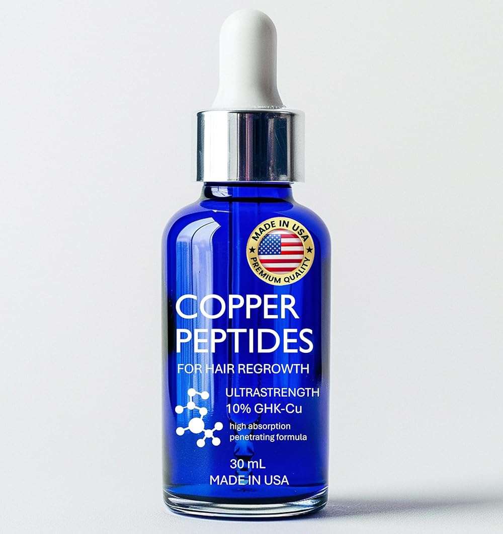 Copper Peptides for Hair Growth - Ultrastrong 10% Copper Peptide Serum for Hair Liposomal 7x Absorption - MADE IN USA - Image 1