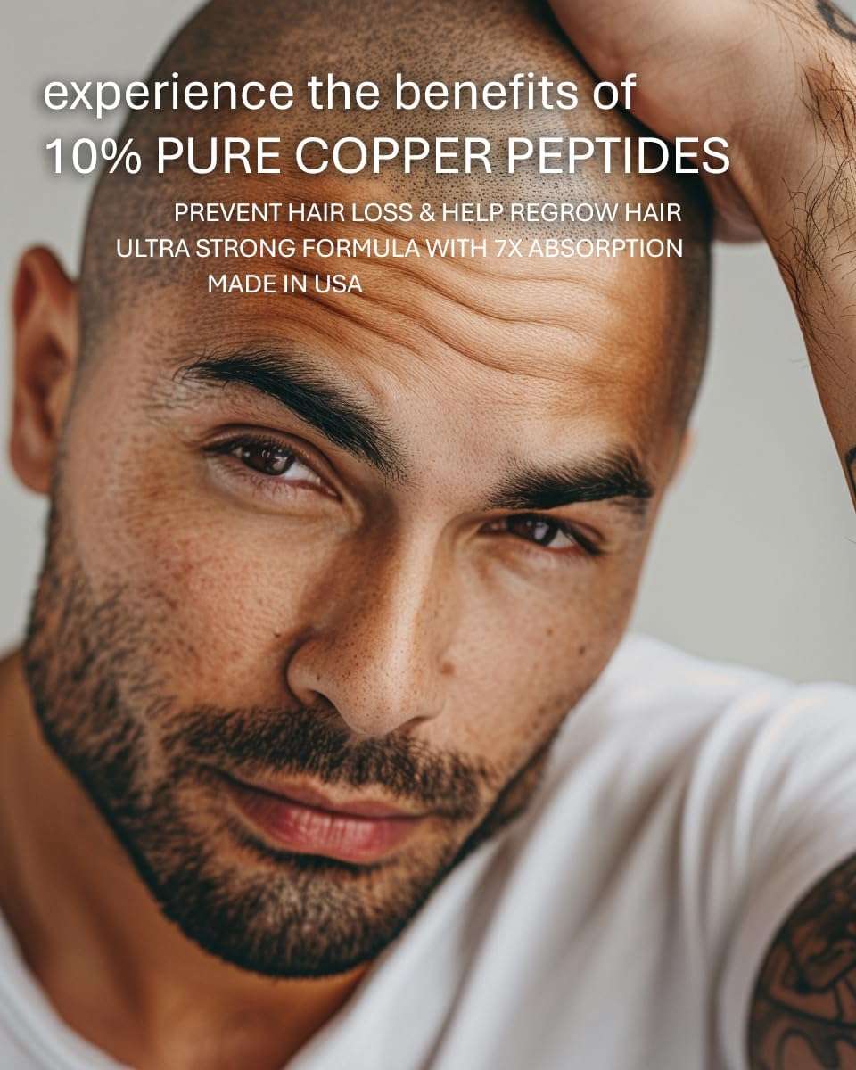 Copper Peptides for Hair Growth - Ultrastrong 10% Copper Peptide Serum for Hair Liposomal 7x Absorption - MADE IN USA - Image 2