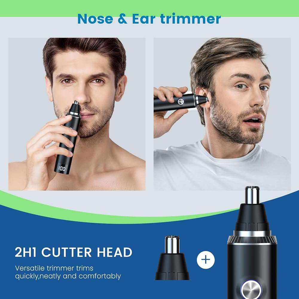 Ear and Nose Hair Trimmer for Men Women, 2026 Professional Painless USB Rechargeable Eyebrow & Facial Hair Trimmer, 13,000 RPM Precision Tool with Powerful Motor and Dual-Edge Blades, IPX7 Waterproof - Image 2