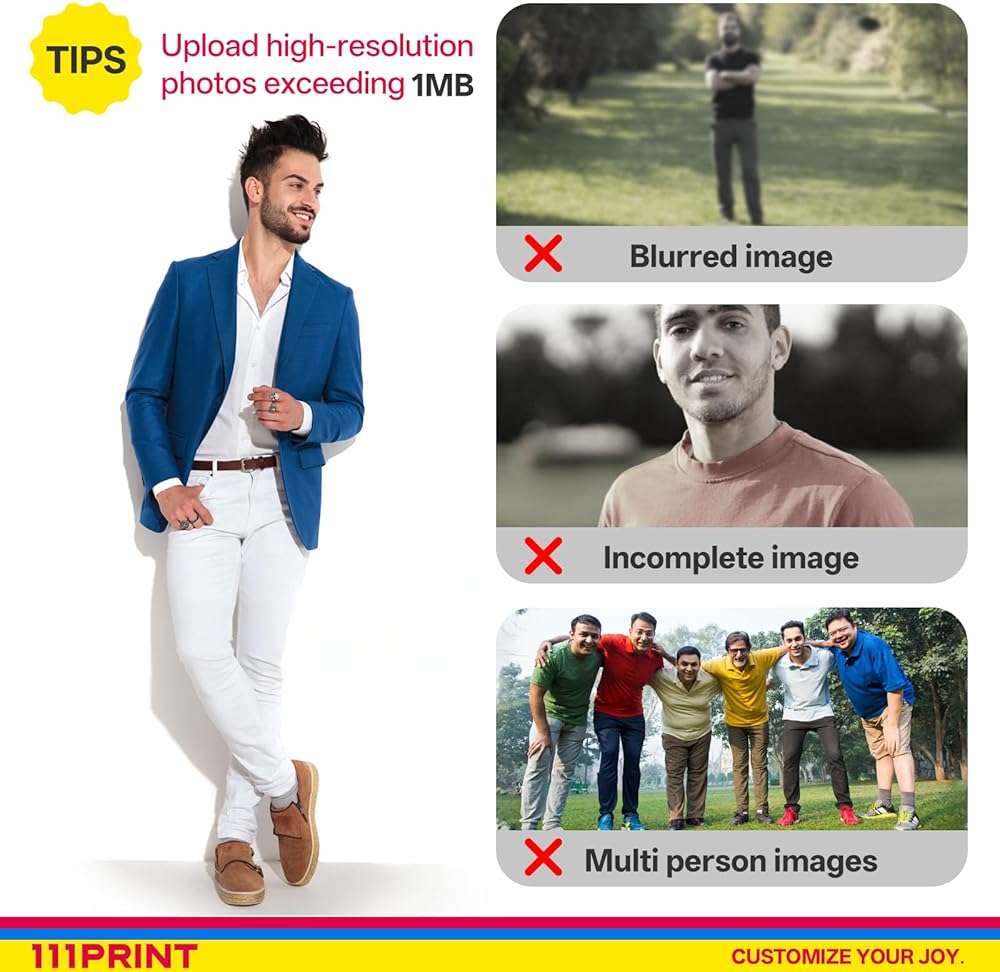 111PRINT Custom Life Size Cardboard Cutout, Personalized Photo Standup, High Resolution Print, Decor for Weddings, Birthdays, Graduations & Events, 1-8 FT to Choose, Upload Your Photo - Image 4