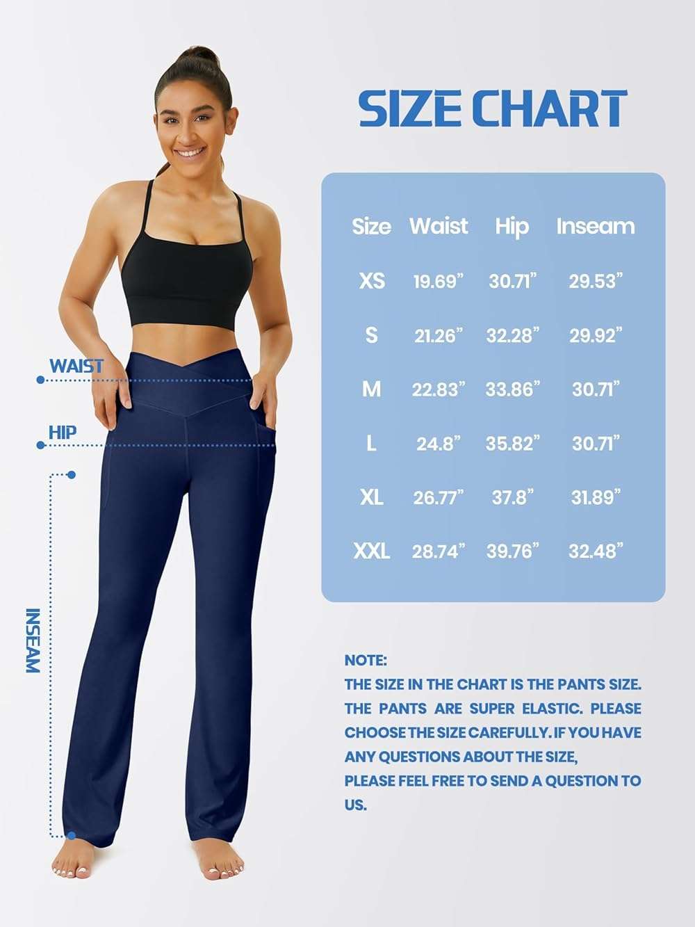 FOHOFO Yoga Pants Women, Flare Leggings for Women with Pockets Crossover High Waisted Bootcut Yoga Pants - Image 4