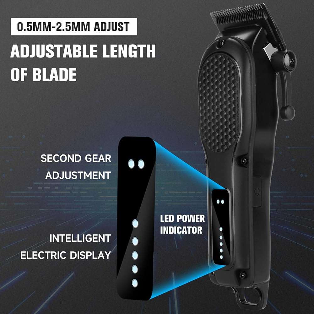 NUTCORE Men's Hair Clippers for Professional Hair Trimmer Cordless Rechargeable Powerful Beard Trimmer Hair Cutting Grooming Tool - Image 4