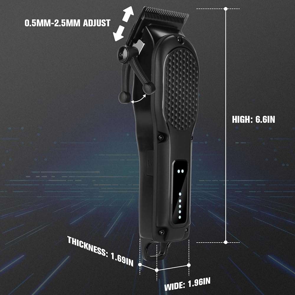 NUTCORE Men's Hair Clippers for Professional Hair Trimmer Cordless Rechargeable Powerful Beard Trimmer Hair Cutting Grooming Tool - Image 5