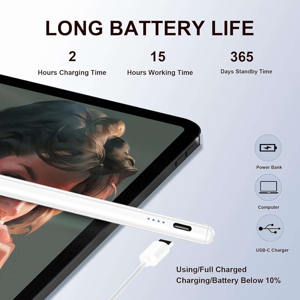 Stylus Pen Android for Samsung Galaxy Tab A11+/A11/A9/A9Plus/A8/A8plus/A7/A7lite Tablet S Pencil Touchscreens Stylists Pen(Pink) - Image 4