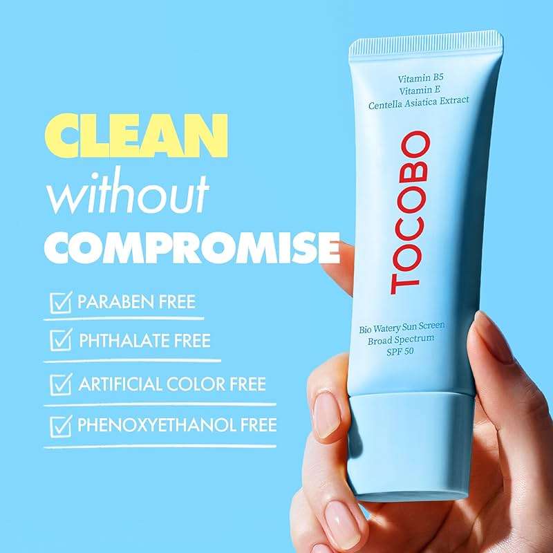 TOCOBO Bio Watery Sunscreen SPF 50 Broad Spectrum Korean Facial Sun Cream, Hyaluronic Acid, Lightweight Daily Face Sunblock,Vegan, Korean Skincare 1.35 fl oz - Image 7