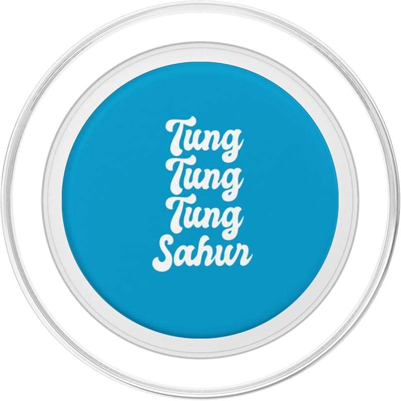 Tung Tung Tung Sahur Meme Viral Joke Drum Beat Wooden Log PopSockets PopGrip for MagSafe - Image 2