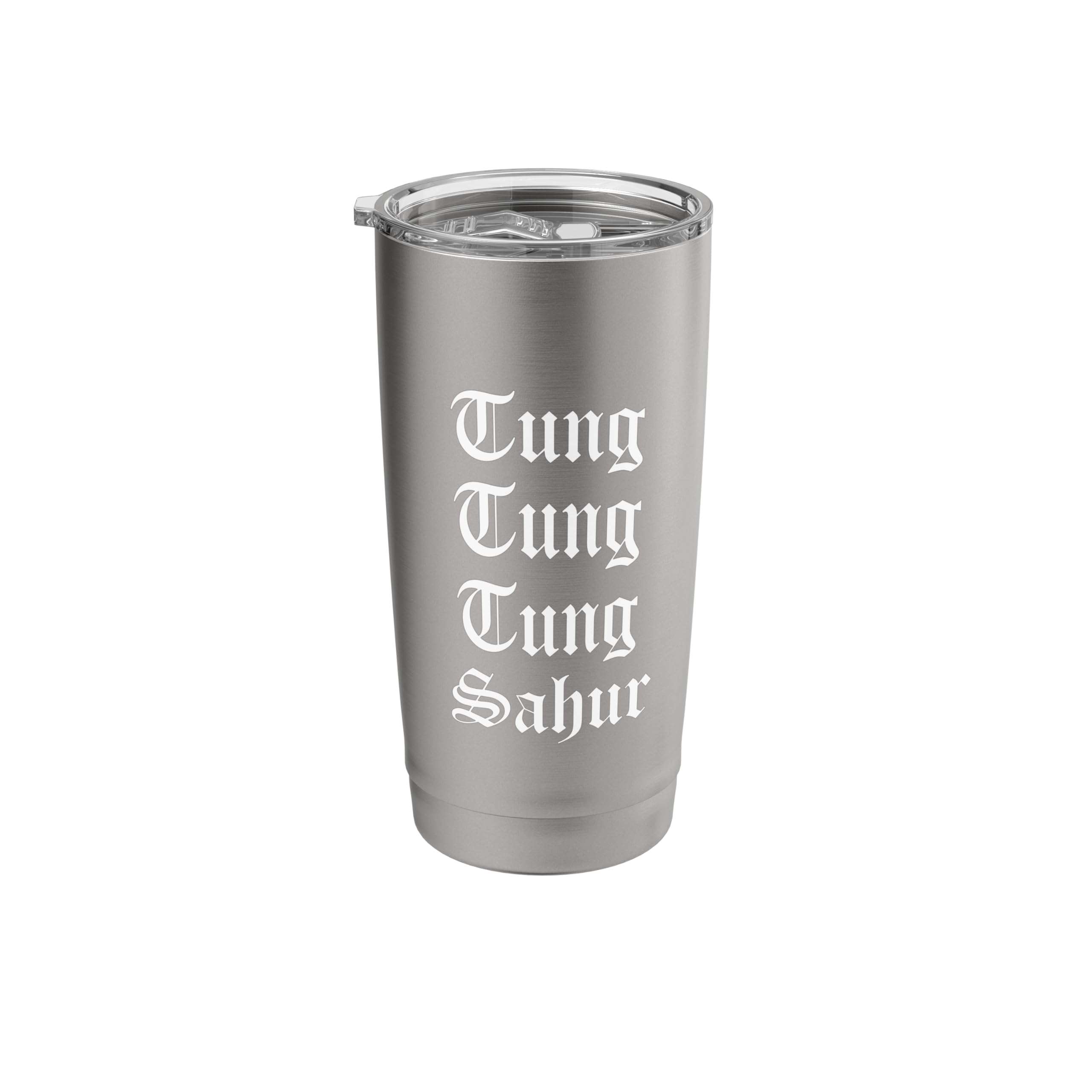 Tung Tung Tung Sahur Meme Chant Viral Joke Drumming Wood Log Stainless Steel Insulated Tumbler - Image 1