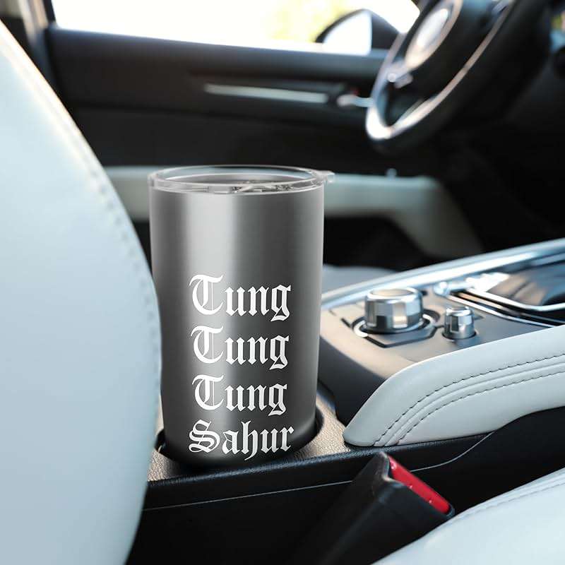 Tung Tung Tung Sahur Meme Chant Viral Joke Drumming Wood Log Stainless Steel Insulated Tumbler - Image 2