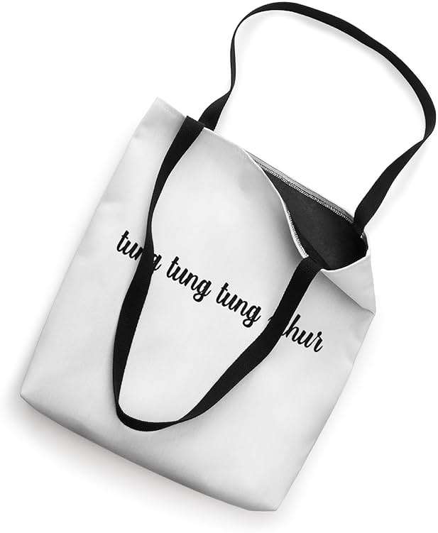 Tung Tung Tung Sahur Meme Viral Joke Drumming Wood Log Chant Tote Bag - Image 2