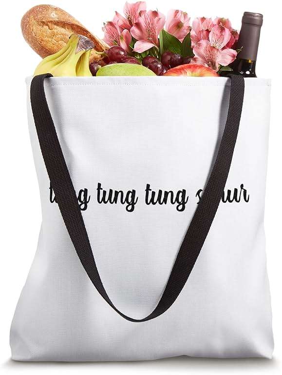 Tung Tung Tung Sahur Meme Viral Joke Drumming Wood Log Chant Tote Bag - Image 4