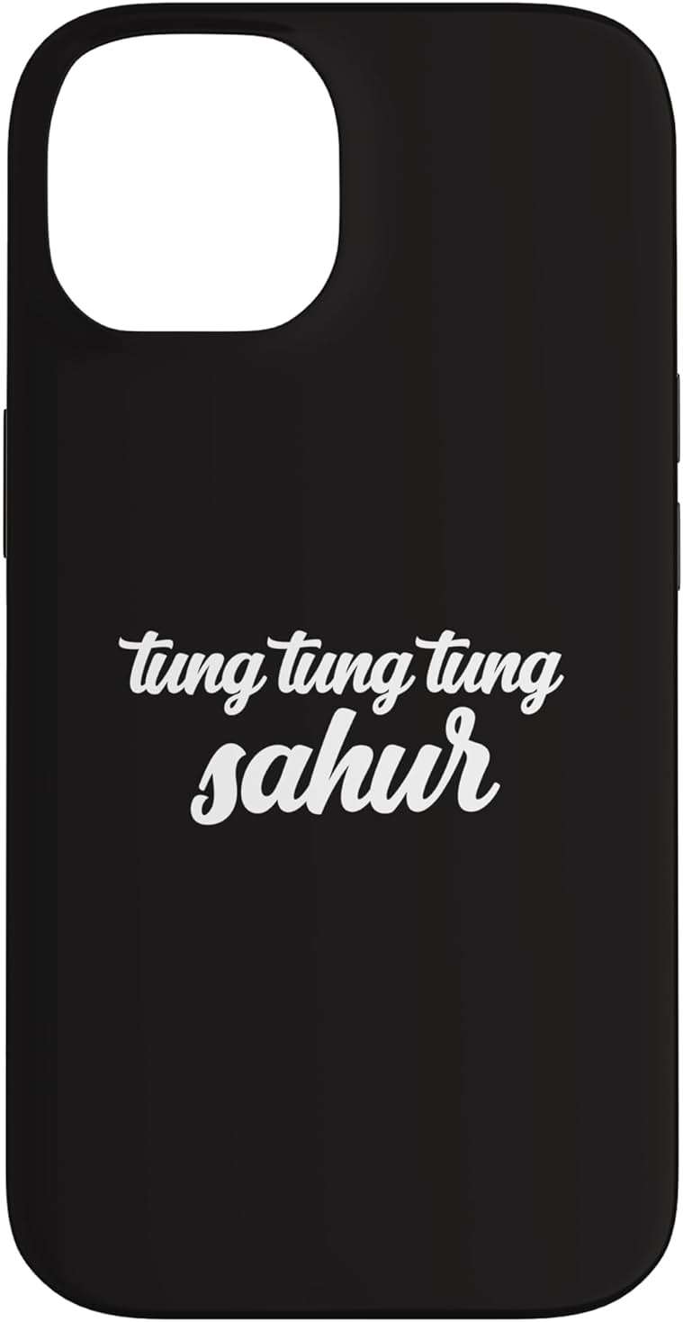 Tung Tung Tung Sahur Meme Drumming Wood Log Chant Viral Joke Case for iPhone 14 - Image 1