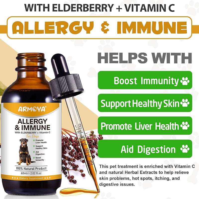 Allergy Relief Drops for Dogs,Allergy and Immune,Immune Support Supplement,Dog Supplement,Natural Pet Supplement for Dog Allergy Relief with Turmeric & Milk Thistle - Image 2