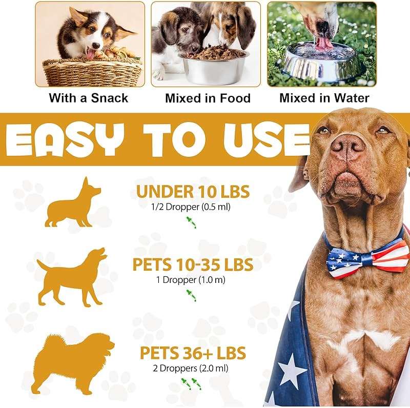Allergy Relief Drops for Dogs,Allergy and Immune,Immune Support Supplement,Dog Supplement,Natural Pet Supplement for Dog Allergy Relief with Turmeric & Milk Thistle - Image 8