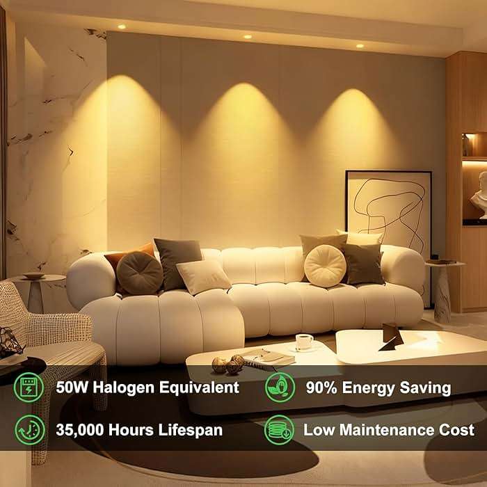 AGELCK MR16 LED Bulbs 2700K- Gu5.3 Base LED Bulbs Warm White, 5W (50W Halogen Equivalent), Non-Dimmable, 610LM, 36° Beam Angle, 12V Led Spotlight Bulb for Landscape Recessed Track Lighting, 6-Pack - Image 7
