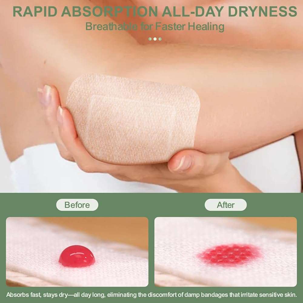Hysimedy Silicone Bandages for Sensitive Fragile Skin 3"x4" 15 Count Flexible Fabric Latex Free Hypoallergenic Breathable Large Bandages for Wounds Easy Painless Removal for Geriatric and Children - Image 7