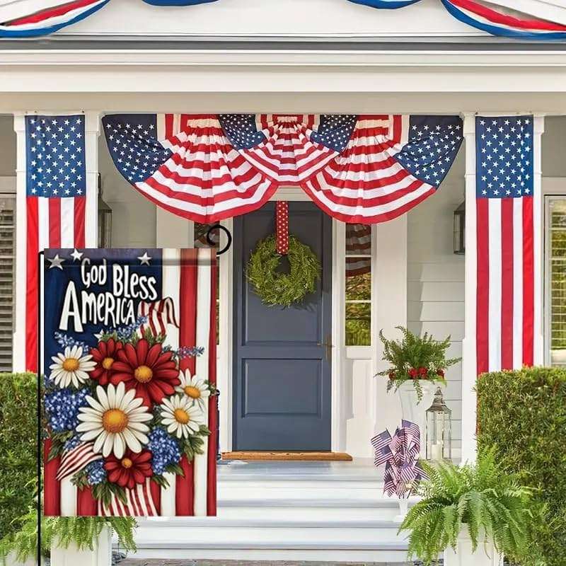 4th of July Patriotic Garden Flags for Outside 12x18 Double Sided, Small Burlap Holiday Independence Day Memorial Day Garden Flag Fourth of July Decorations Outdoor Yard Lawn Flags - Image 6