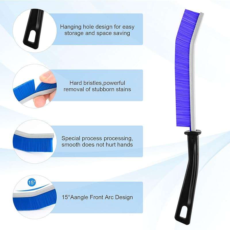 13Pcs Crevice Cleaning Brush Set, Multifunctional Hard Bristle Crevice Cleaning Brushes Tools for Deep Cleaning Gaps, Kitchens, Tight Spaces, Corners, Bottles, Cups, Teapots, Sinks, Bathrooms - Image 3