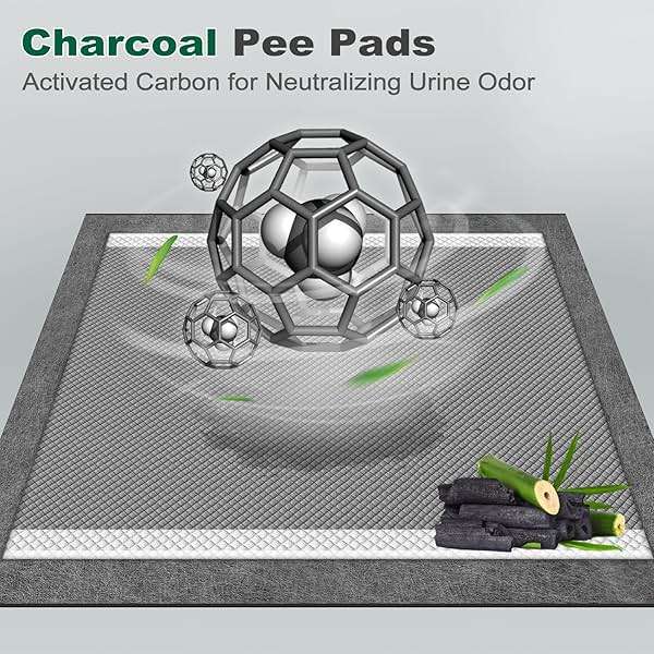 MIZOK Dog Pee Pads Charcoal, 28x30in Large Wee Wee Pads for Dogs, Superior Odor Protection, Super Absorbent & Leak-Proof, Puppy Pads with Adhesive Tabs, Thick & Heavy (30 Count) - Image 3