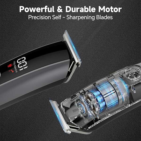 Beard Trimmer for Men, Electric Razor for Nose, Body, Face and Mustache, 5-in-1 Barber Hair Clippers, Cordless Shavers for Men Grooming Kit Ideal Gift - Image 3