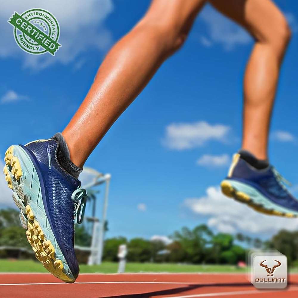 BULLIANT Men Running Socks,Active Ankle Socks No Show For Men With Cushioned Footbed Arch Support Breathable Wicking - Image 2