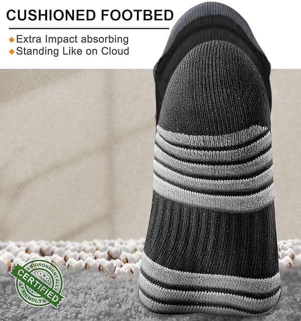 BULLIANT Men Running Socks,Active Ankle Socks No Show For Men With Cushioned Footbed Arch Support Breathable Wicking - Image 5