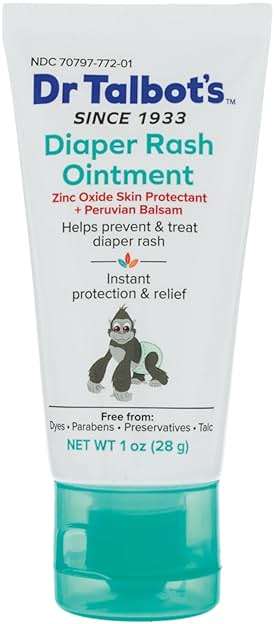Dr. Talbot's Baby Diaper Rash Ointment - 1 oz - Zinc Oxide Skin Protectant with Peruvian Balsam - Treats and Prevents Rash - Image 1