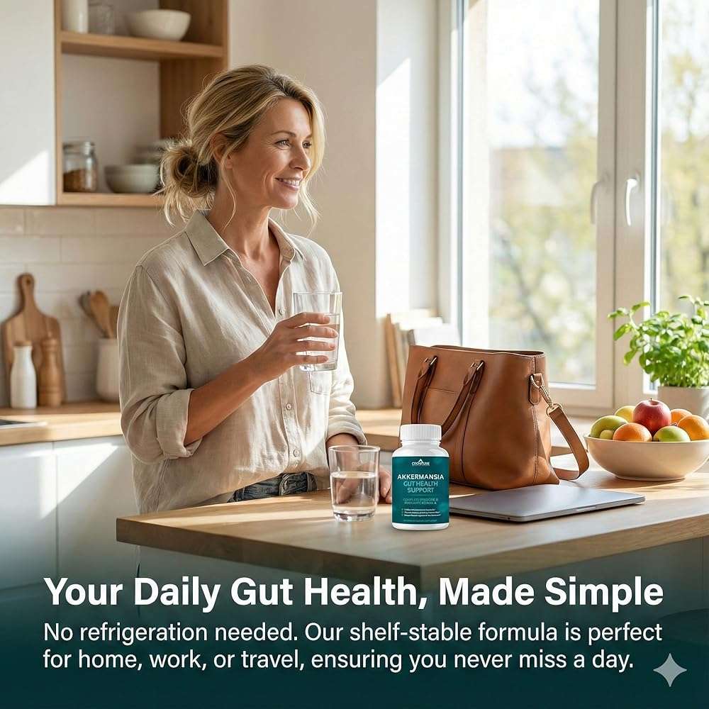 CogniTune Probiotic with 5 Billion AFU Akkermansia Muciniphila - Supports Gut Health with 30 Billion CFU and Prebiotic Fiber - Delayed Release Capsules - Image 2