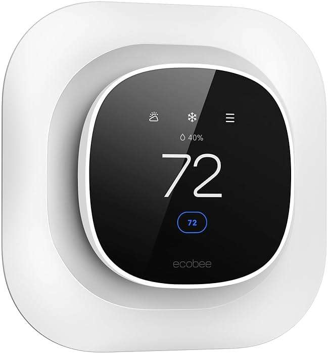 CaseBot Wall Plate for New 2025 ecobee Smart Thermostat Essential Thermostat, Practical and Stylish Trim Plate Bracket Cover Mount Holder, White - Image 1